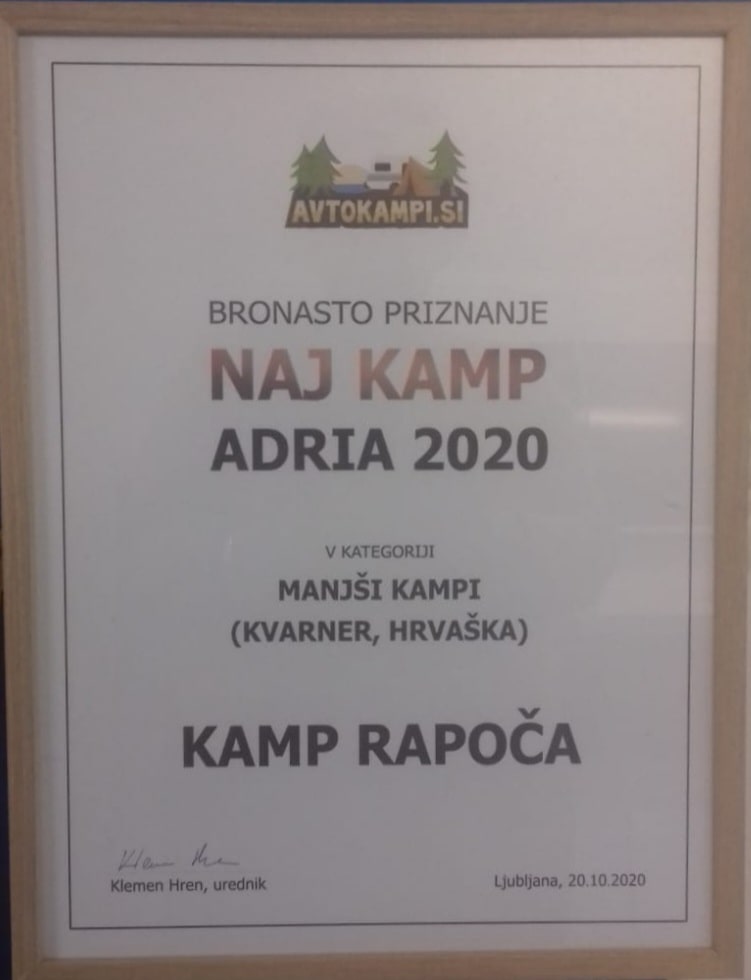 Nagrada Avtokamp.si Rapoća Nagrada
